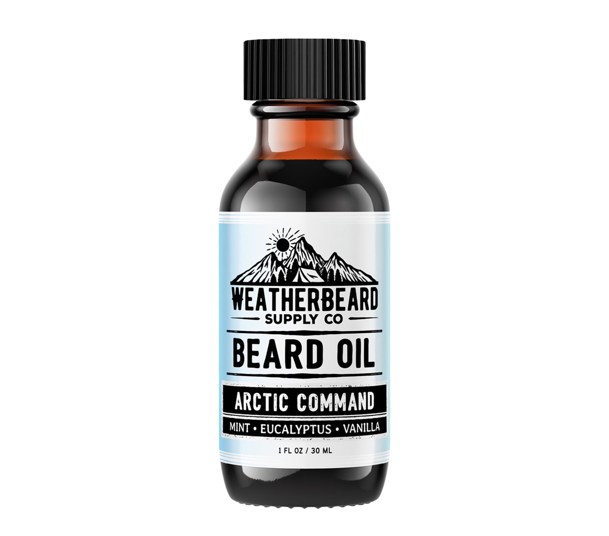 Weatherbeard Supply Co. 1oz Arctic Command Beard Oil – Peppermint, Eucalyptus, Vanilla Scent – Special Edition with Dan C Bearded