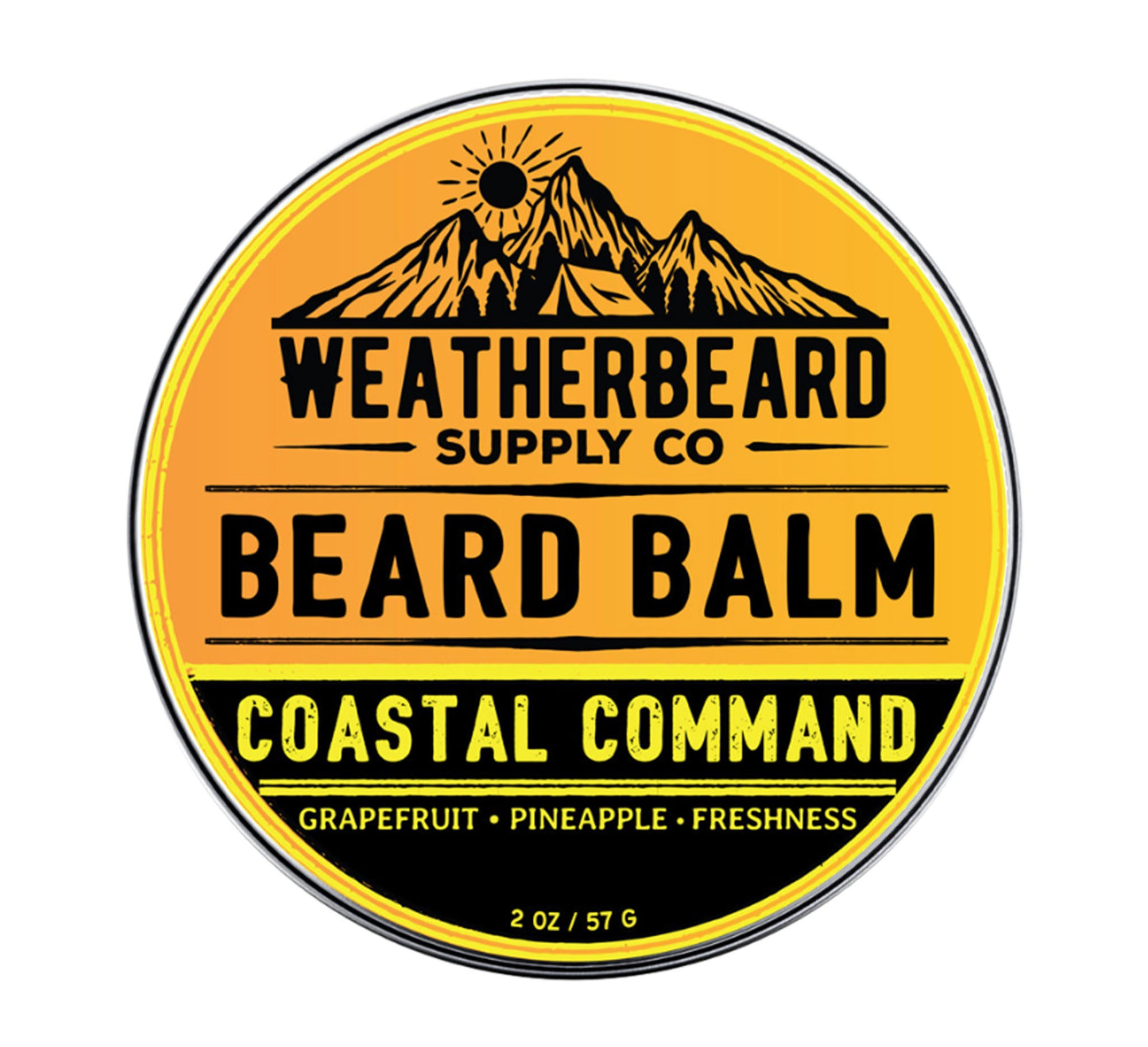 Weatherbeard Supply Co. 1oz Coastal Command Beard Balm – Grapefruit, Pineapple, Freshness Scent – Special Edition with Dan C Bearded