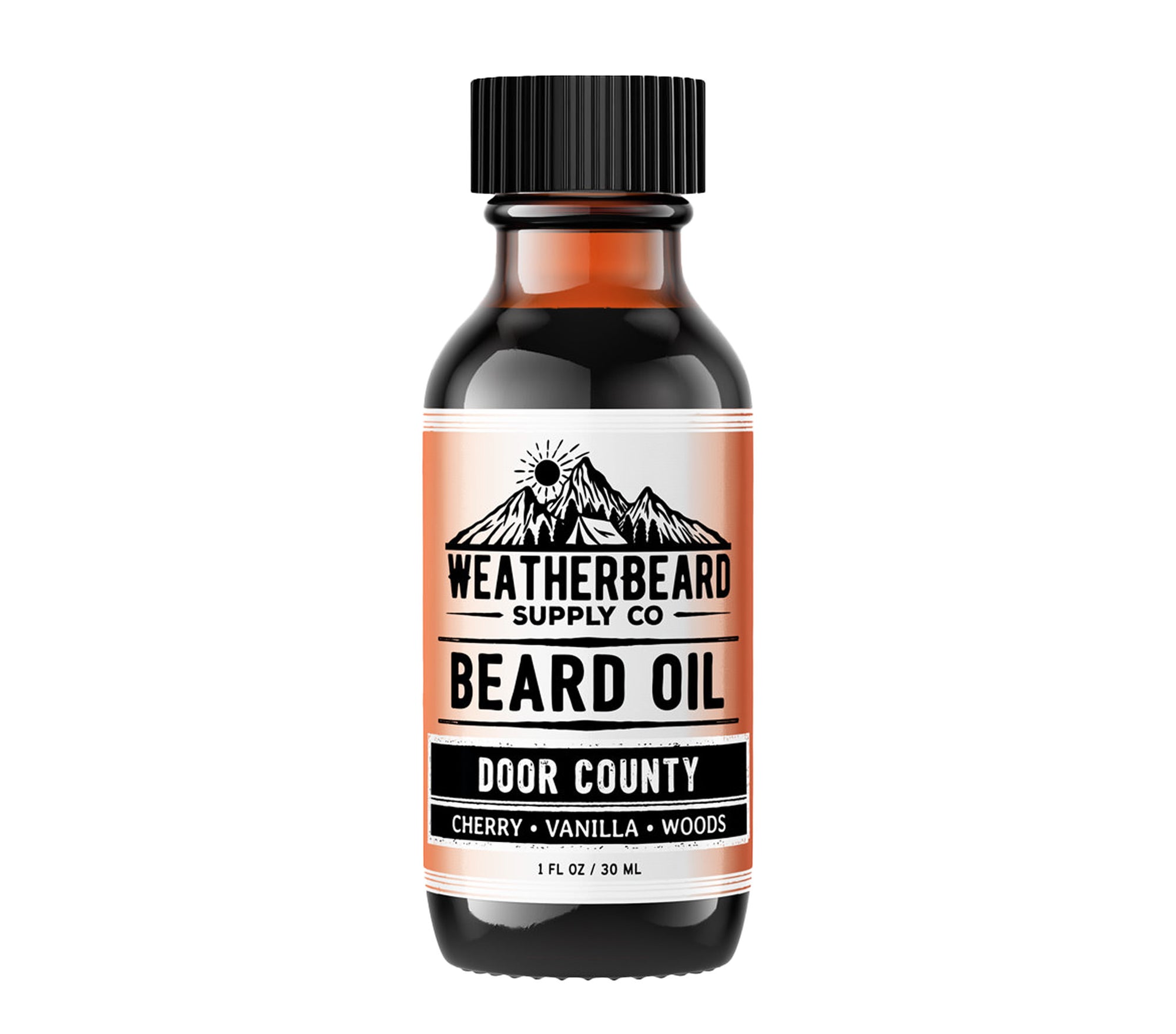 Weatherbeard Supply Co. 1oz Door County Beard Oil – Cherry, Vanilla, Woodsy Cologne Scent – Special Edition with Kensconsin Beards