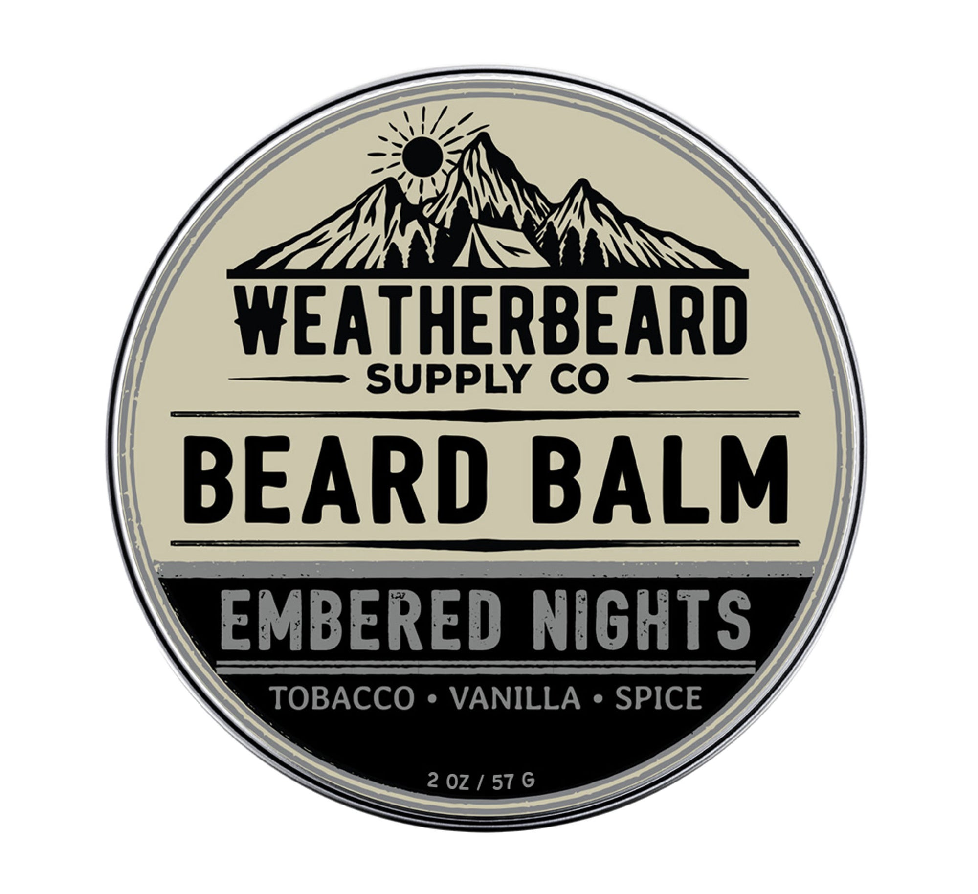 Weatherbeard Supply Co. 1oz Embered Nights Beard Balm – Tobacco, Vanilla, Spice Scent – Moisturizes & Reduces Beard Frizz