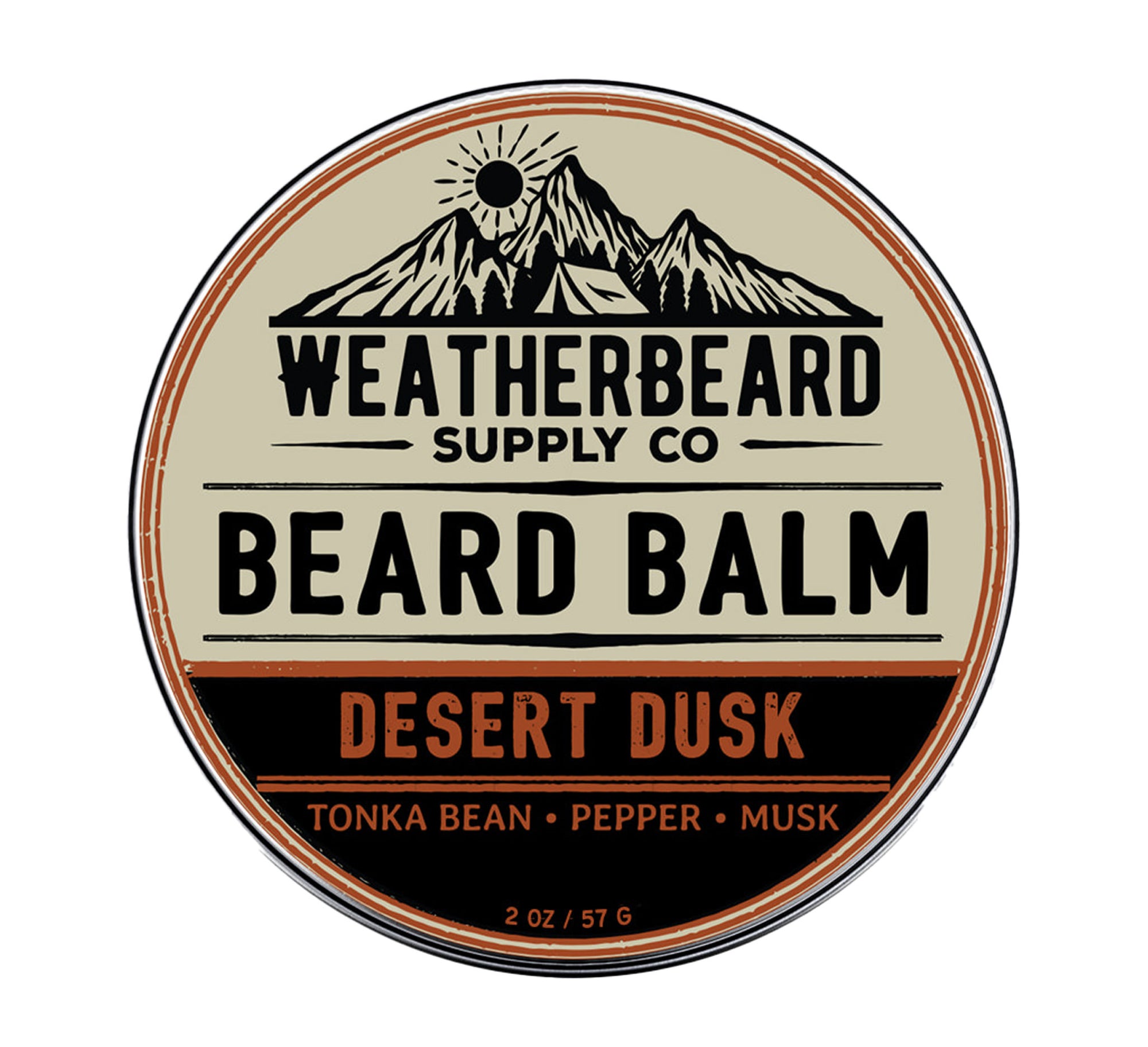 Weatherbeard Supply Co. 1oz Desert Dusk Beard Balm – Tonka Bean, Pepper, Musk Scent – Softens, Conditions, and Tames Beard