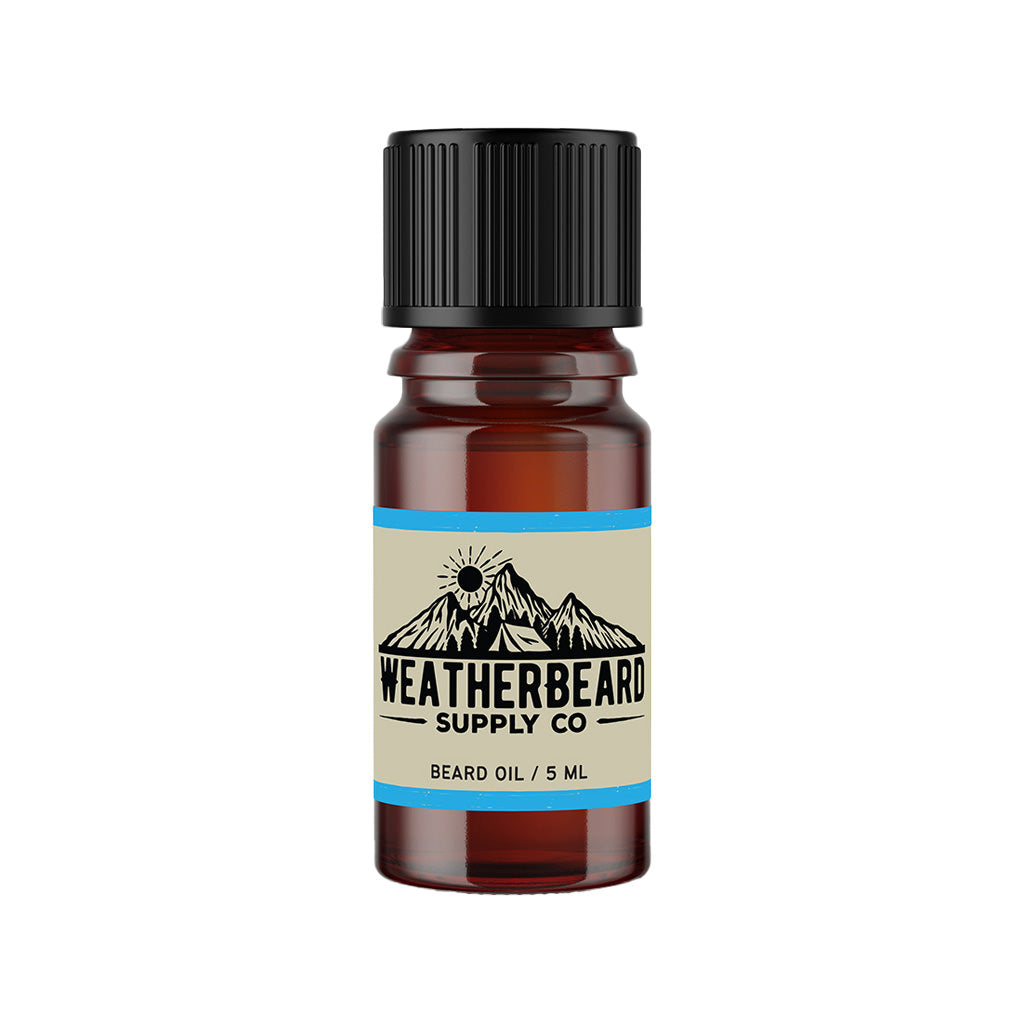 Weatherbeard Supply Co 5 ml Lakeside Lodge Beard Oil Sample – Teakwood, Driftwood, Citrus Scent for Men