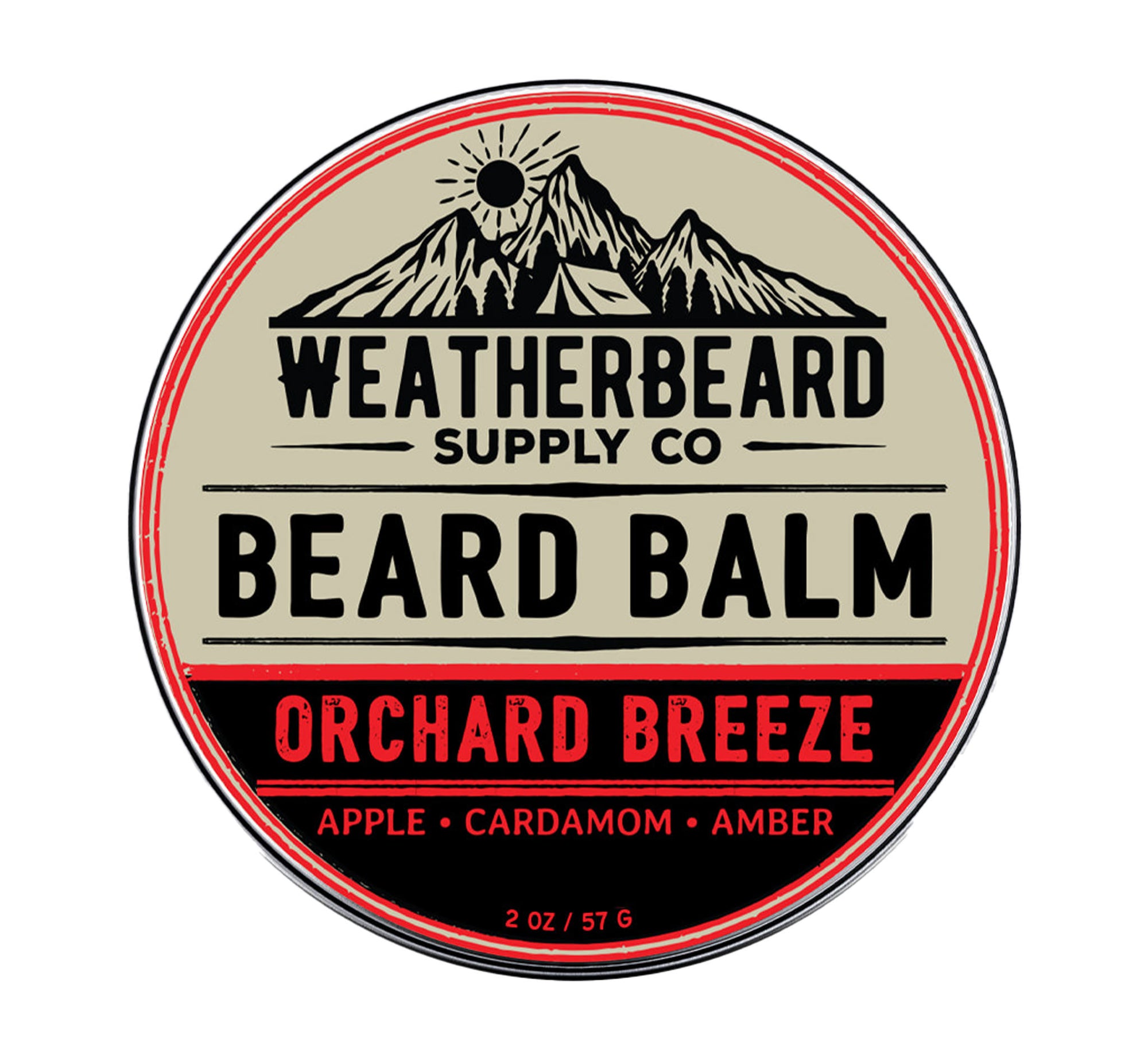 Weatherbeard Supply Co. 1oz Orchard Breeze Beard Balm – Apple, Cardamom, Amber Scent – Crisp, Herbal Fragrance for Taming Beard Hair