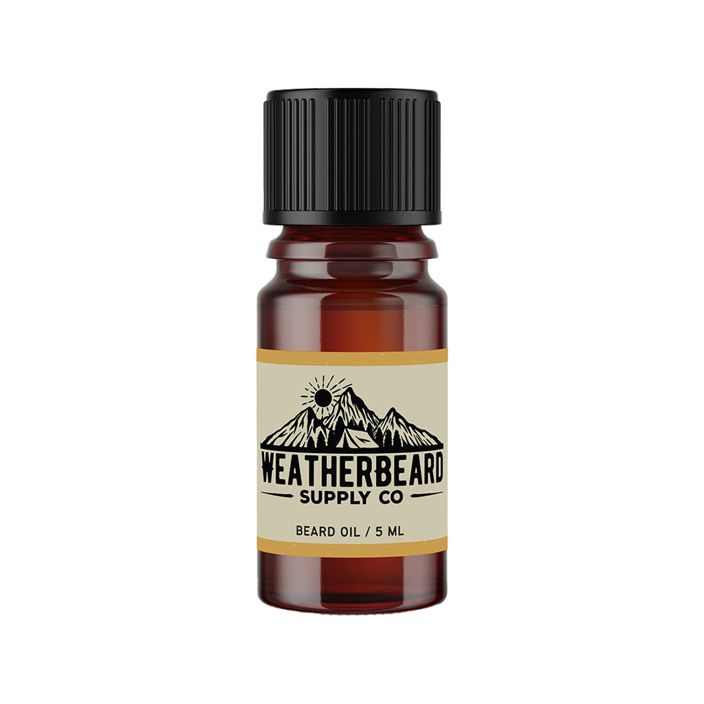 Weatherbeard Supply Co 5 ml Rustic Ridge Beard Oil Sample – Oak, Bourbon, Hickory Scent for Men