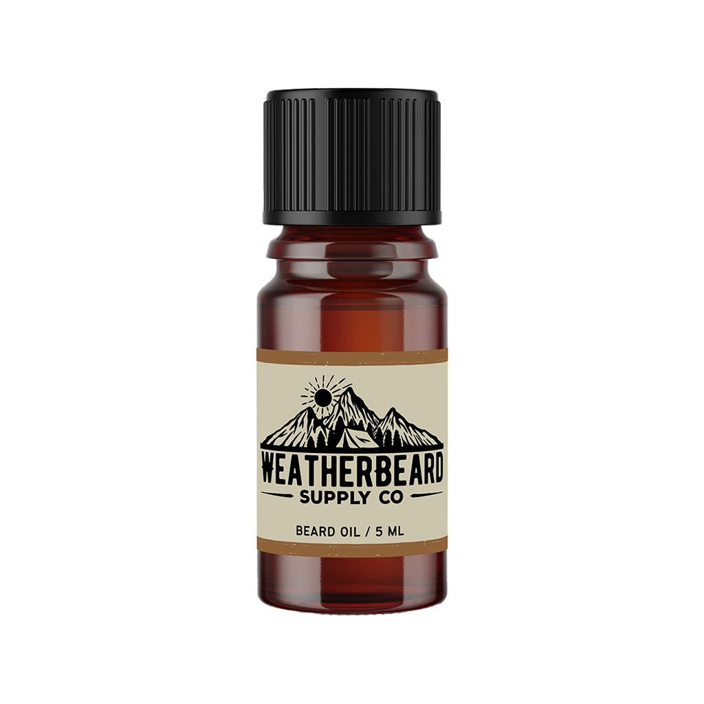 Weatherbeard Supply Co 5 ml Saddle Creek Beard Oil Sample – Leather, Cedar, Oakmoss Scent for Men