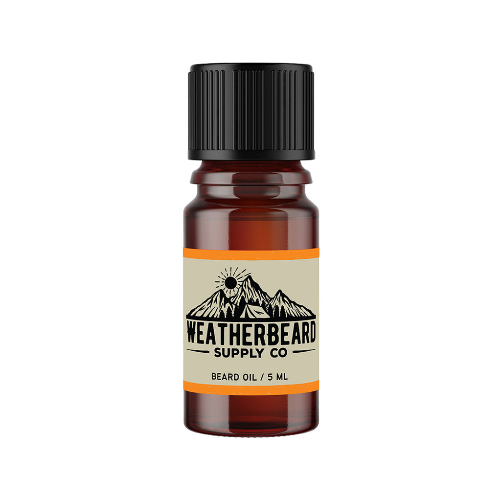 Weatherbeard Supply Co 5 ml Sierra Sunset Beard Oil Sample – Citrus, Vanilla, Coconut Scent for Men