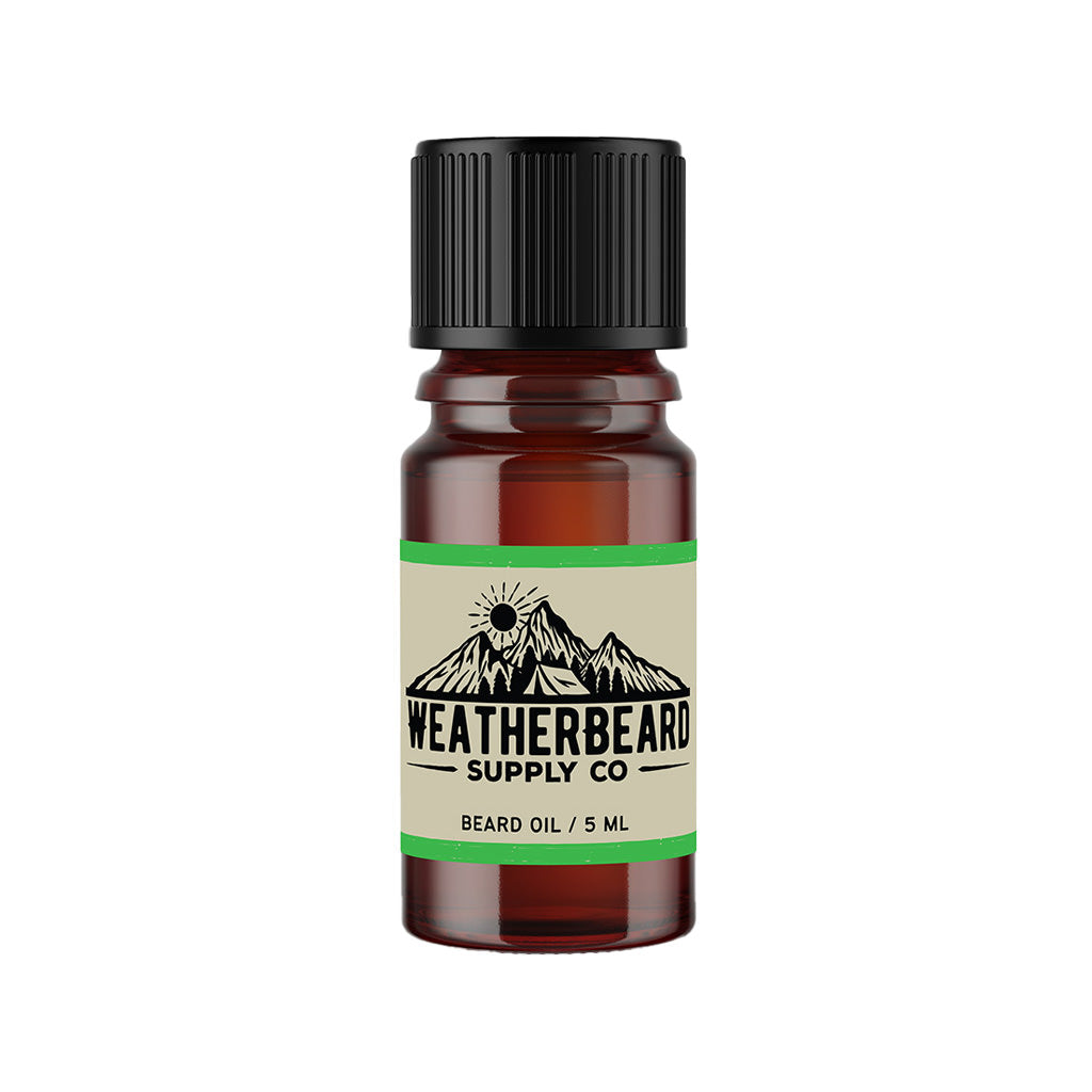 Weatherbeard Supply Co 5 ml Timber Trail Beard Oil Sample – Redwood, Birch, Soil Scent for Men